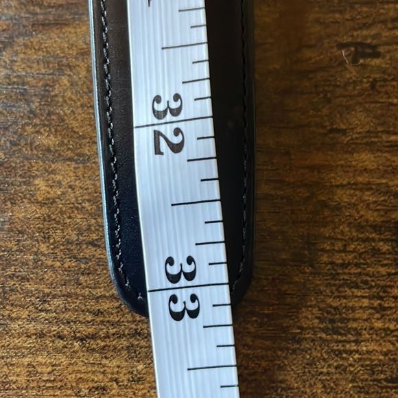 Vintage Loewe Classic Black Polish Leather Belt 70/ 33” - Picture 8 of 9